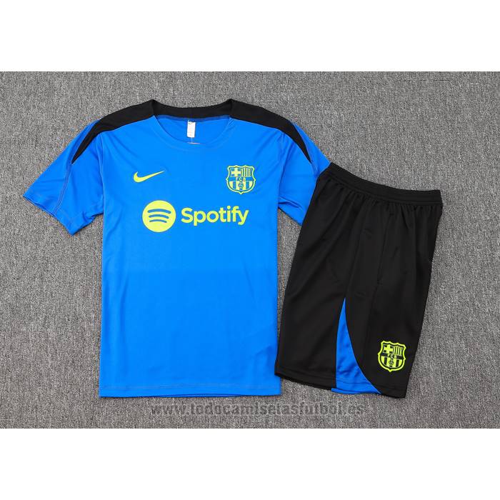 Chandal del Barcelona Manga Corta 2024-2025 Azul - Pantalon Corto